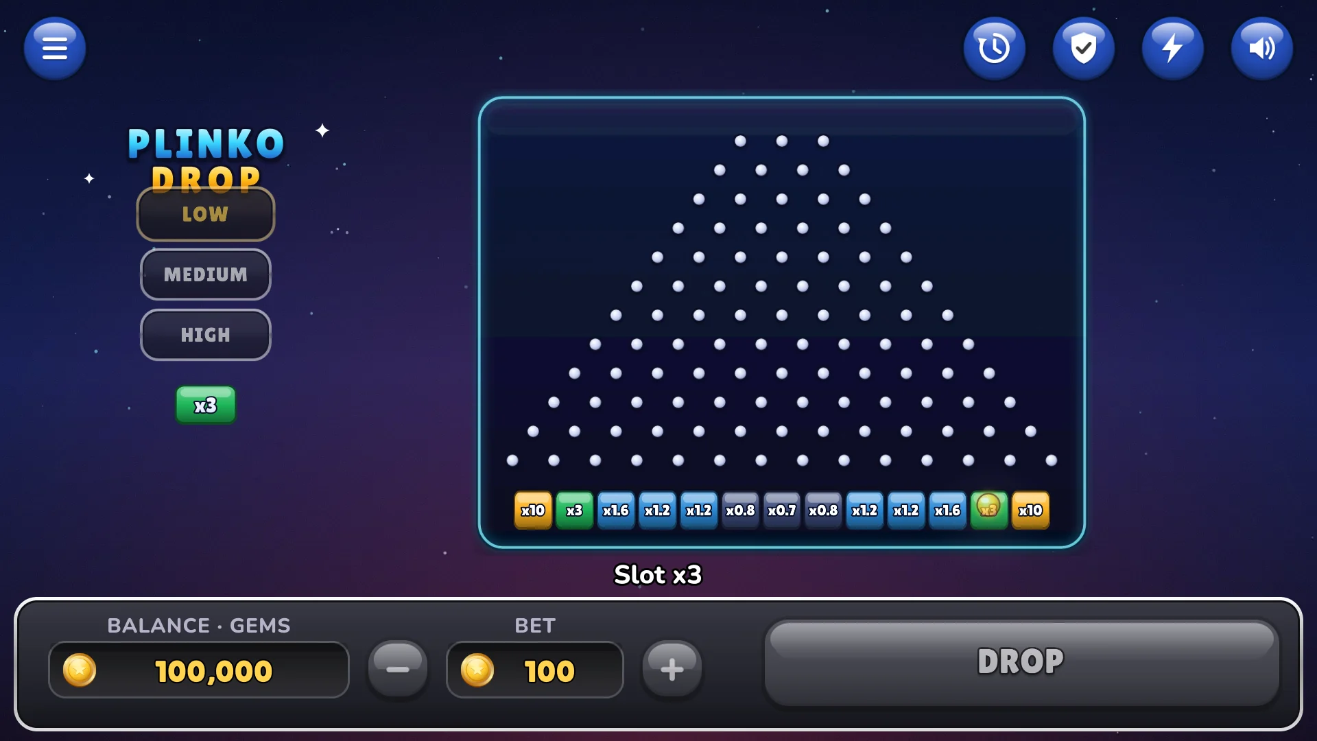 Every slot shows what it pays